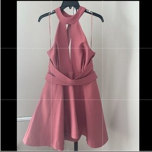 Light pink halter top dress